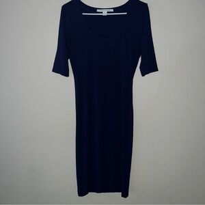 Diane Von Furstenberg DVF Sheath Stretch Dress  Blue Women’s Size Medium